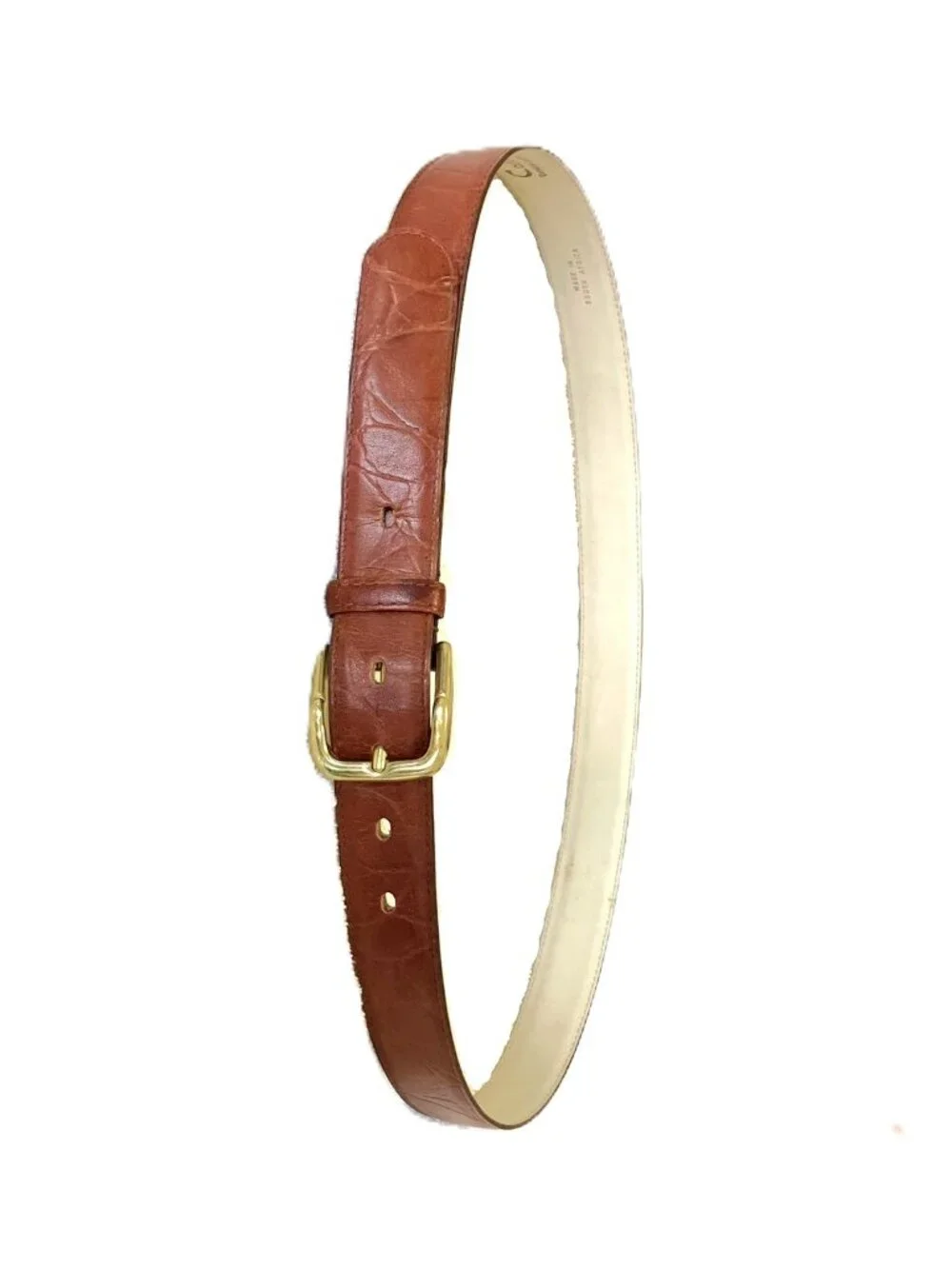 Cartoni Genuine Leather Belt Solid Brass Buckle Brown 36 Made in South Africa